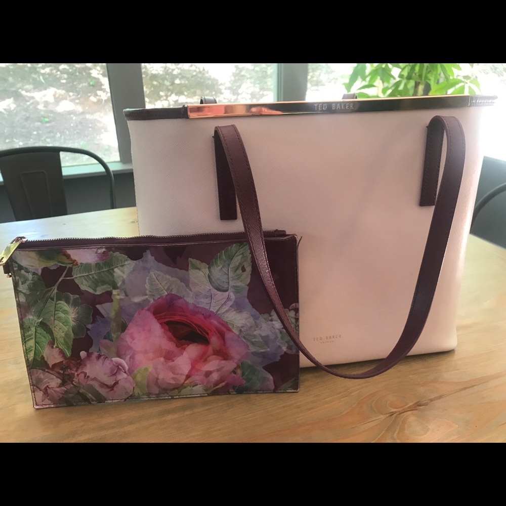 Ted Baker London Tote + Floral Pochette